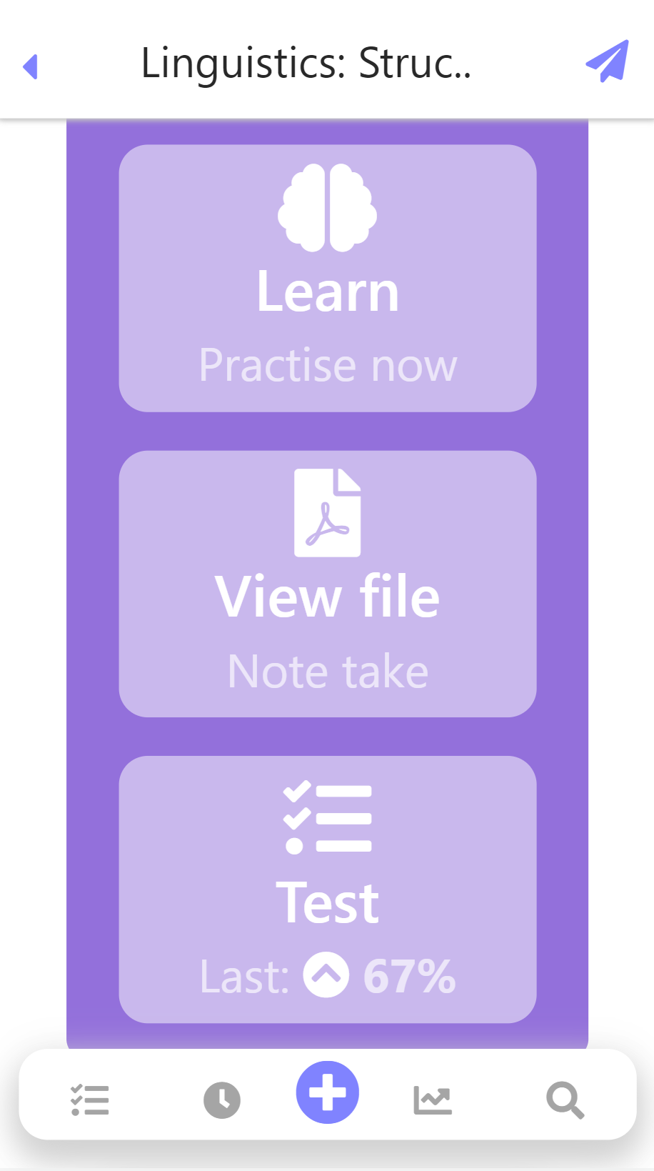 The revision.blog quiz app shows options to study with Flashcards, in a Learn mode. The app can read text and uses audio and visual feedback.